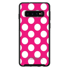 DistinctInk™ OtterBox Symmetry Series Case for Apple iPhone / Samsung Galaxy / Google Pixel - White & Hot Pink Polka Dots