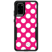 DistinctInk™ OtterBox Commuter Series Case for Apple iPhone or Samsung Galaxy - White & Hot Pink Polka Dots