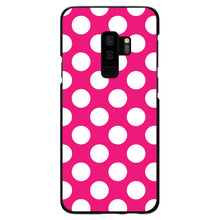 DistinctInk® Hard Plastic Snap-On Case for Apple iPhone or Samsung Galaxy - White & Hot Pink Polka Dots
