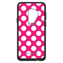 DistinctInk™ OtterBox Symmetry Series Case for Apple iPhone / Samsung Galaxy / Google Pixel - White & Hot Pink Polka Dots