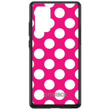 DistinctInk™ OtterBox Symmetry Series Case for Apple iPhone / Samsung Galaxy / Google Pixel - White & Hot Pink Polka Dots