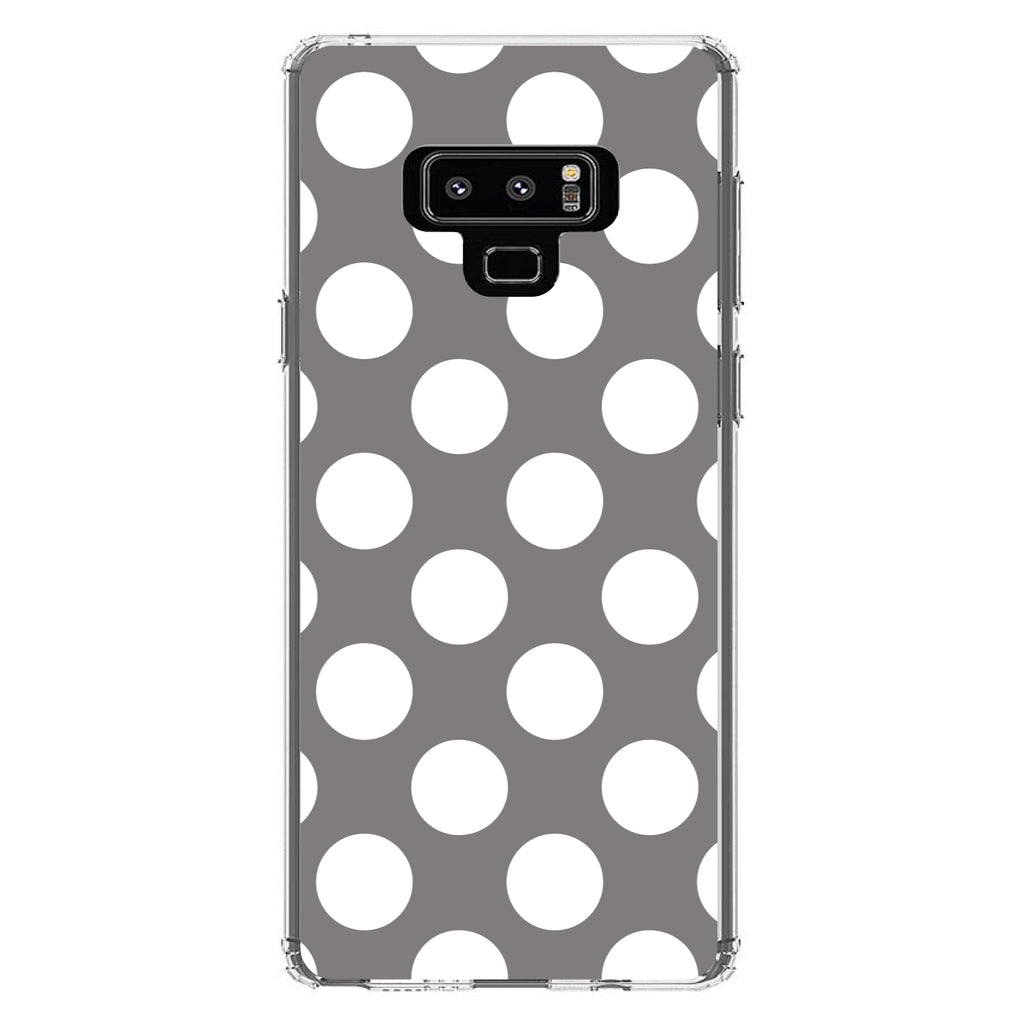 White & Grey Polka Dots Clear Shockproof iPhone Case, view 11