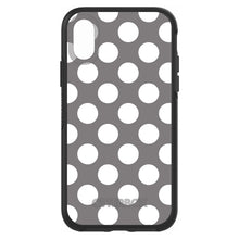 DistinctInk™ OtterBox Symmetry Series Case for Apple iPhone / Samsung Galaxy / Google Pixel - White & Grey Polka Dots