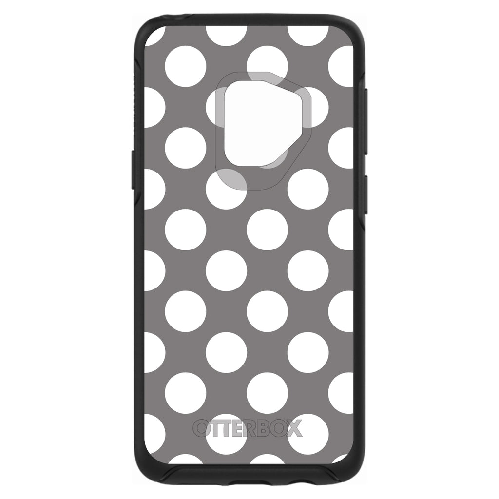 White & Grey Polka Dots OtterBox Symmetry Case for iPhone & Galaxy, view 8