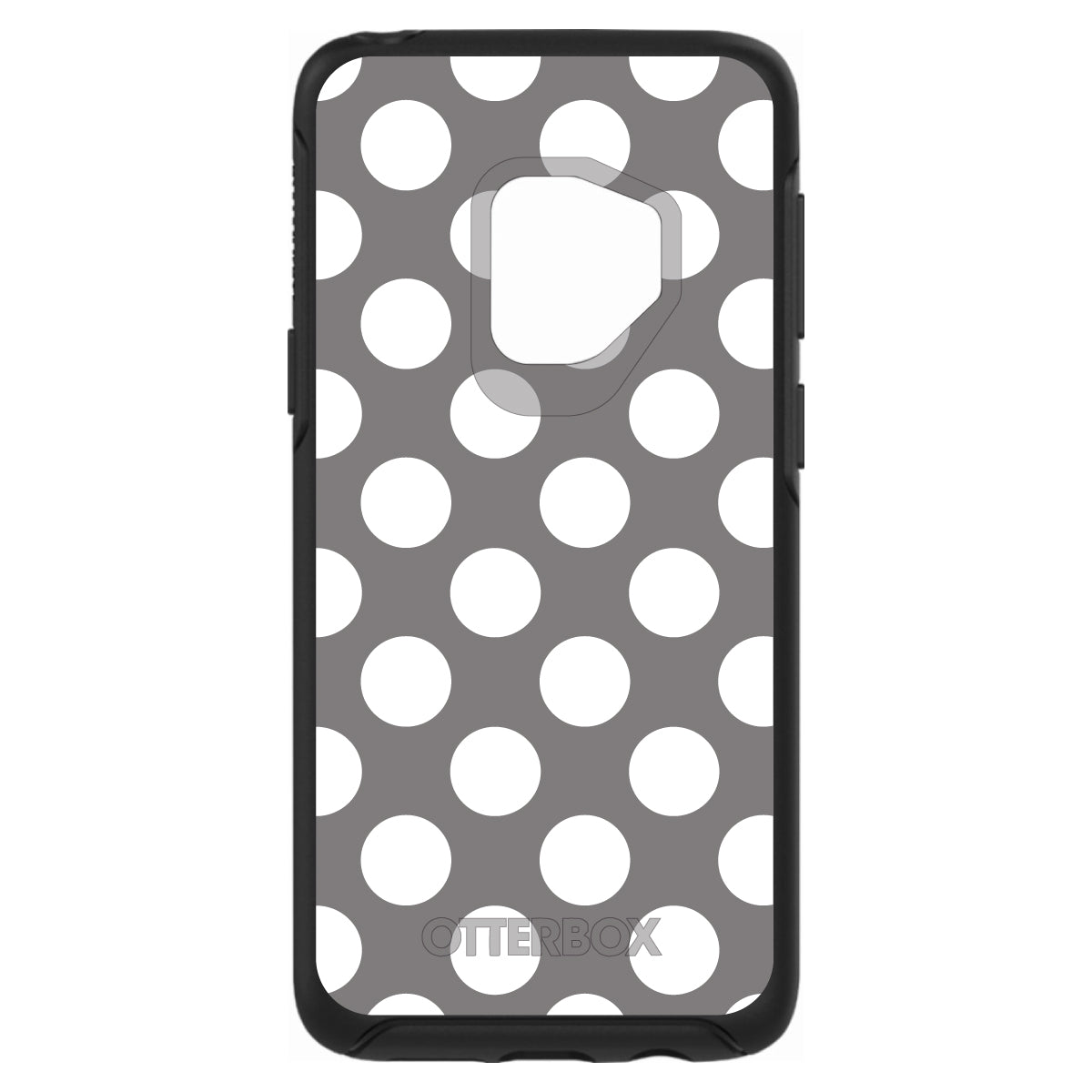 White & Grey Polka Dots OtterBox Symmetry Case for iPhone & Galaxy, view 8