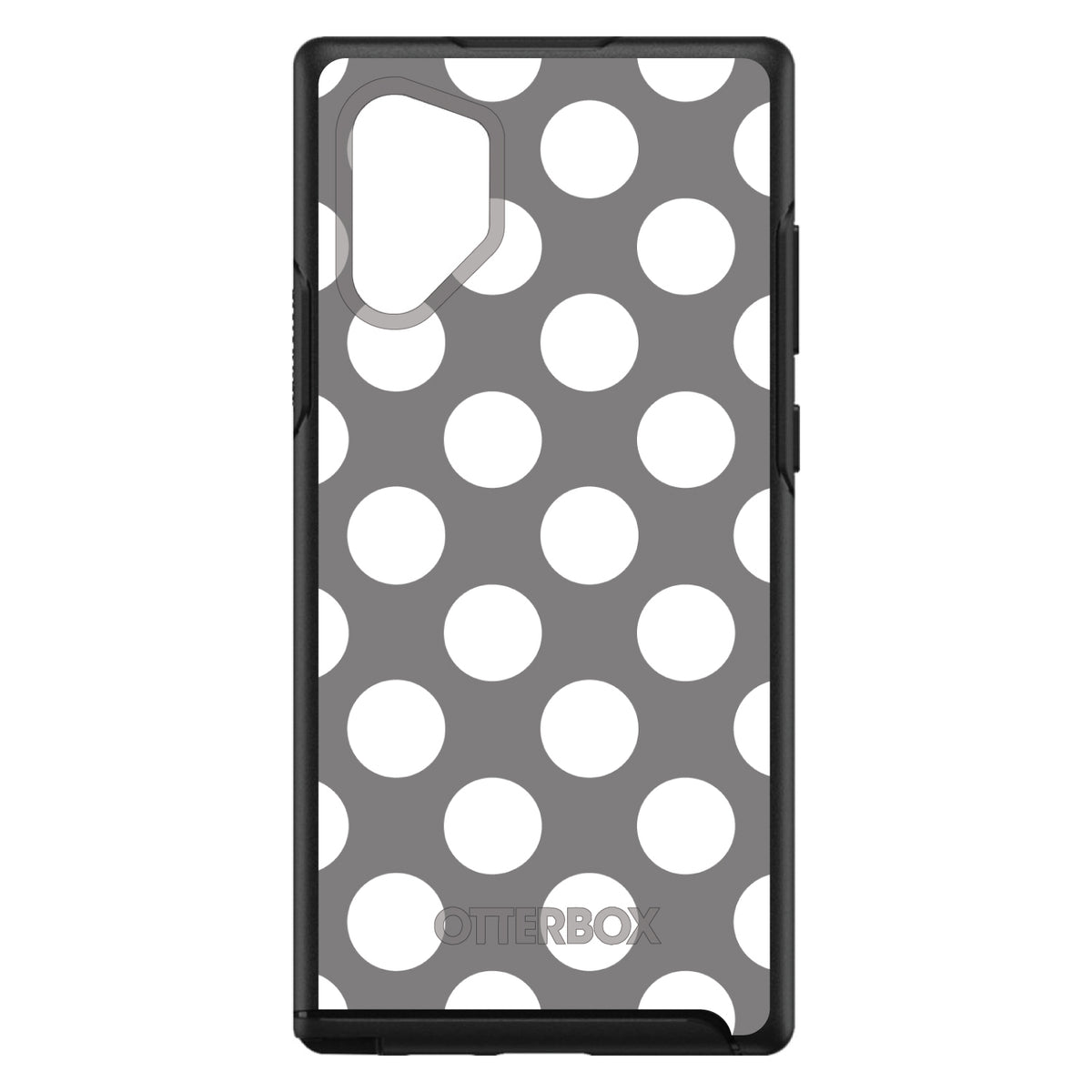 White & Grey Polka Dots OtterBox Symmetry Case for iPhone & Galaxy, view 12