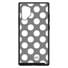 DistinctInk™ OtterBox Symmetry Series Case for Apple iPhone / Samsung Galaxy / Google Pixel - White & Grey Polka Dots