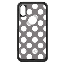 DistinctInk™ OtterBox Commuter Series Case for Apple iPhone or Samsung Galaxy - White & Grey Polka Dots