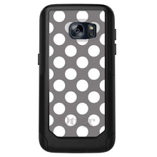 DistinctInk™ OtterBox Commuter Series Case for Apple iPhone or Samsung Galaxy - White & Grey Polka Dots