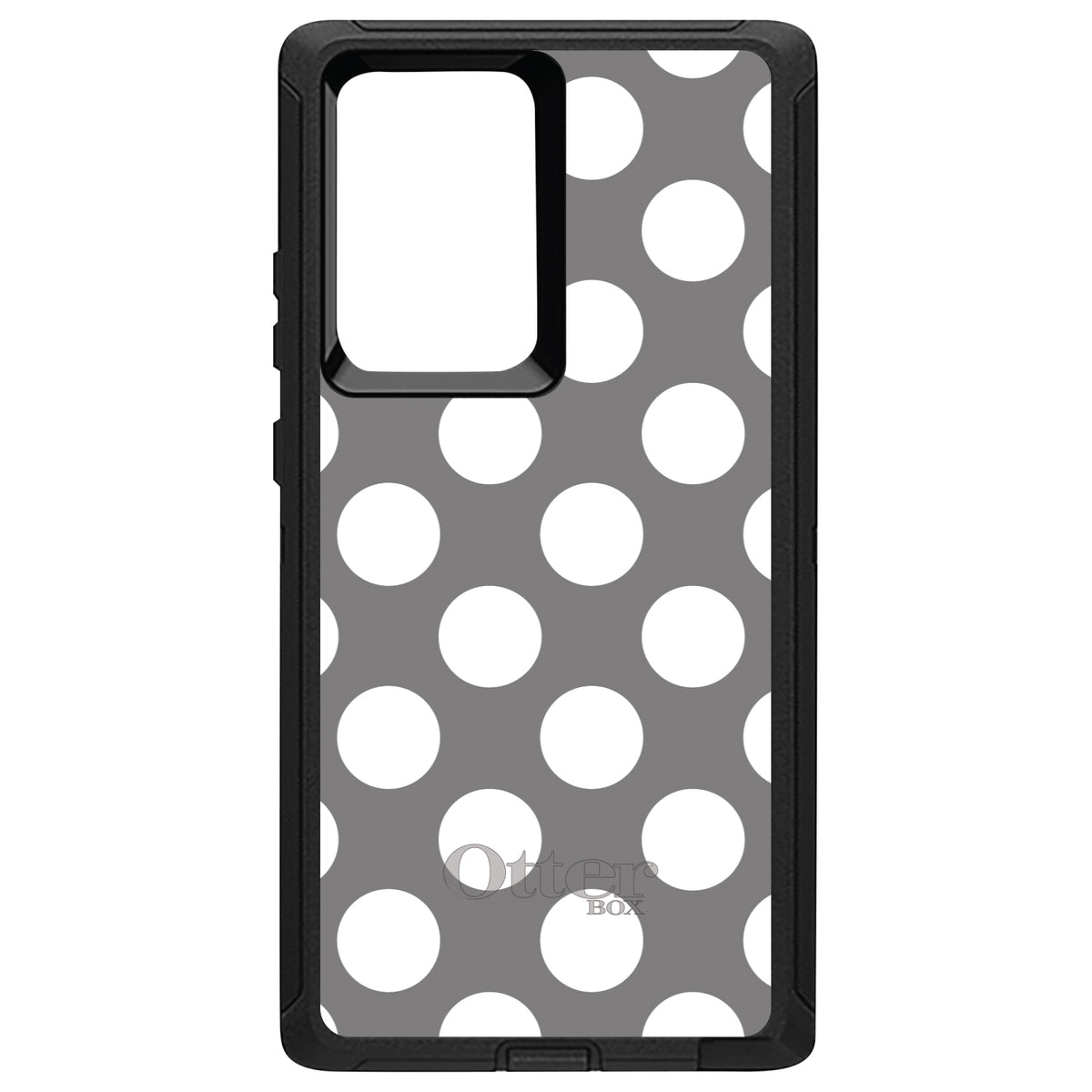 White & Grey Polka Dots OtterBox Defender Case for iPhone & Galaxy, view 13