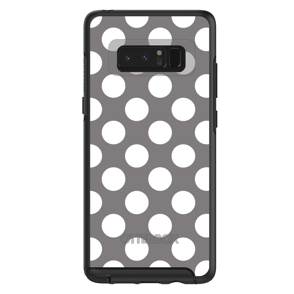 White & Grey Polka Dots OtterBox Symmetry Case for iPhone & Galaxy, view 14