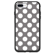 DistinctInk™ OtterBox Symmetry Series Case for Apple iPhone / Samsung Galaxy / Google Pixel - White & Grey Polka Dots