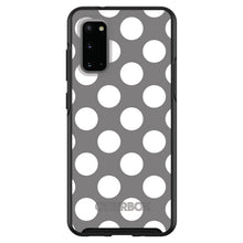 DistinctInk™ OtterBox Symmetry Series Case for Apple iPhone / Samsung Galaxy / Google Pixel - White & Grey Polka Dots