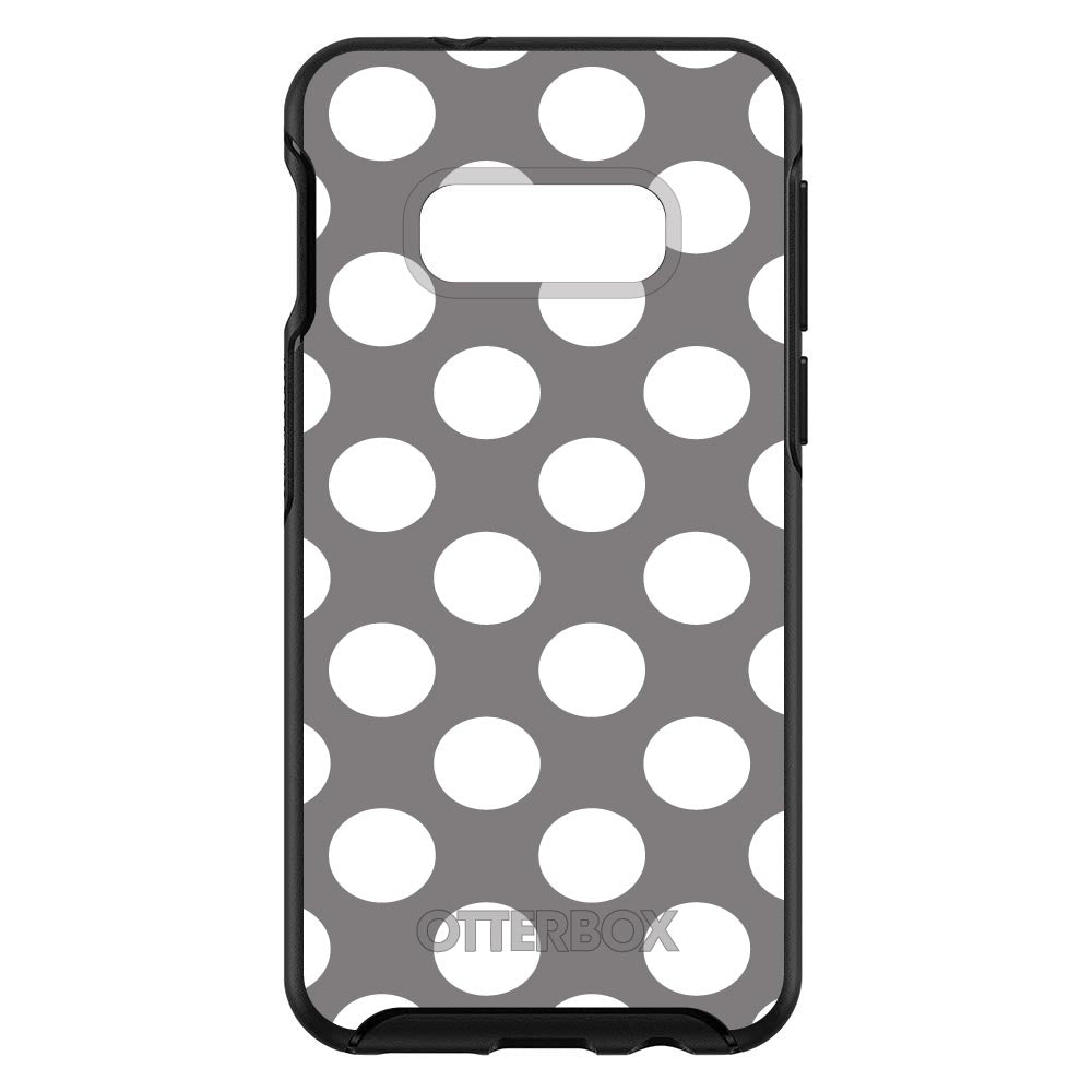 White & Grey Polka Dots OtterBox Symmetry Case for iPhone & Galaxy, view 7
