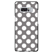 DistinctInk® Hard Plastic Snap-On Case for Apple iPhone or Samsung Galaxy - White & Grey Polka Dots