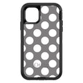 White & Grey Polka Dots OtterBox Defender Case for iPhone & Galaxy, view 2