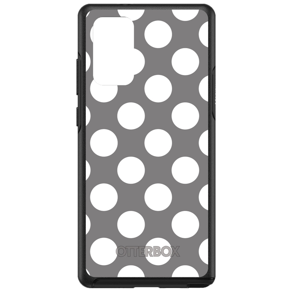 White & Grey Polka Dots OtterBox Symmetry Case for iPhone & Galaxy, view 10