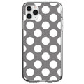 White & Grey Polka Dots Clear Shockproof iPhone Case