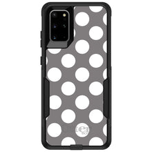 DistinctInk™ OtterBox Commuter Series Case for Apple iPhone or Samsung Galaxy - White & Grey Polka Dots