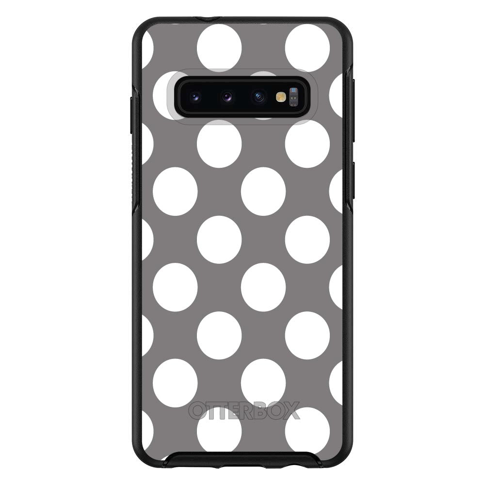 White & Grey Polka Dots OtterBox Symmetry Case for iPhone & Galaxy, view 6