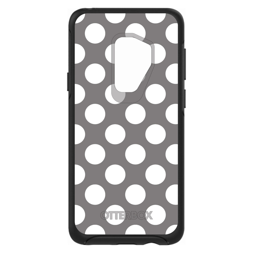 White & Grey Polka Dots OtterBox Symmetry Case for iPhone & Galaxy, view 9