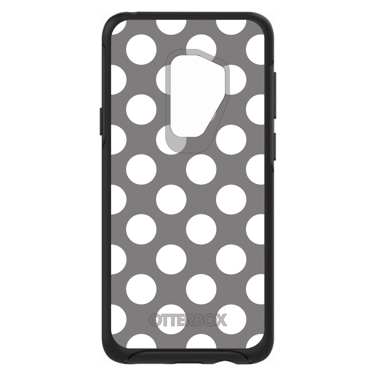 White & Grey Polka Dots OtterBox Symmetry Case for iPhone & Galaxy, view 9