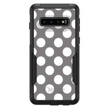 DistinctInk™ OtterBox Commuter Series Case for Apple iPhone or Samsung Galaxy - White & Grey Polka Dots