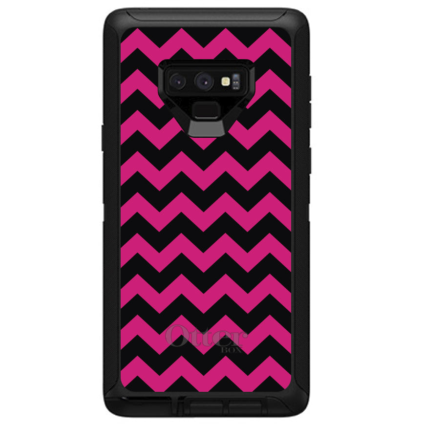 Black Hot Pink Chevron Stripes OtterBox Defender Case for iPhone & Galaxy, view 13