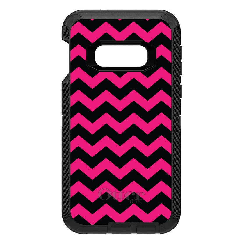 Black Hot Pink Chevron Stripes OtterBox Defender Case for iPhone & Galaxy, view 7