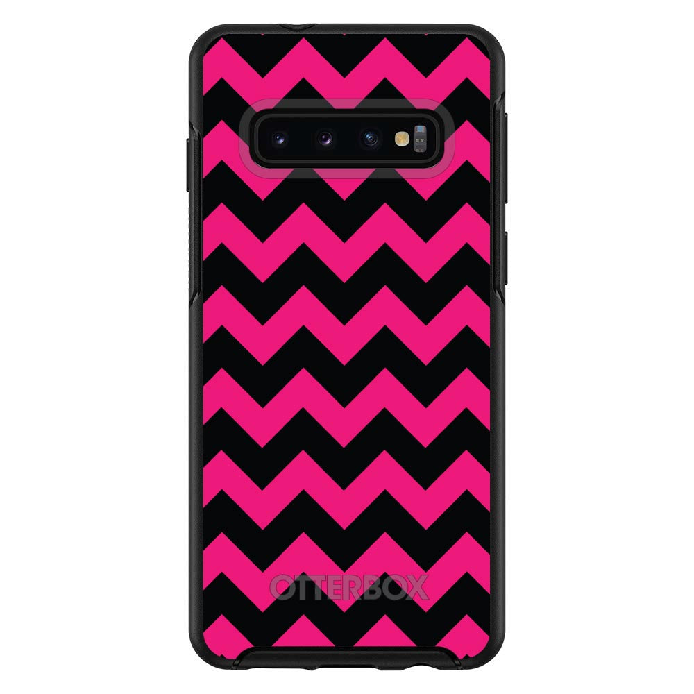 Black Hot Pink Chevron Stripes OtterBox Symmetry Case for iPhone & Galaxy, view 6