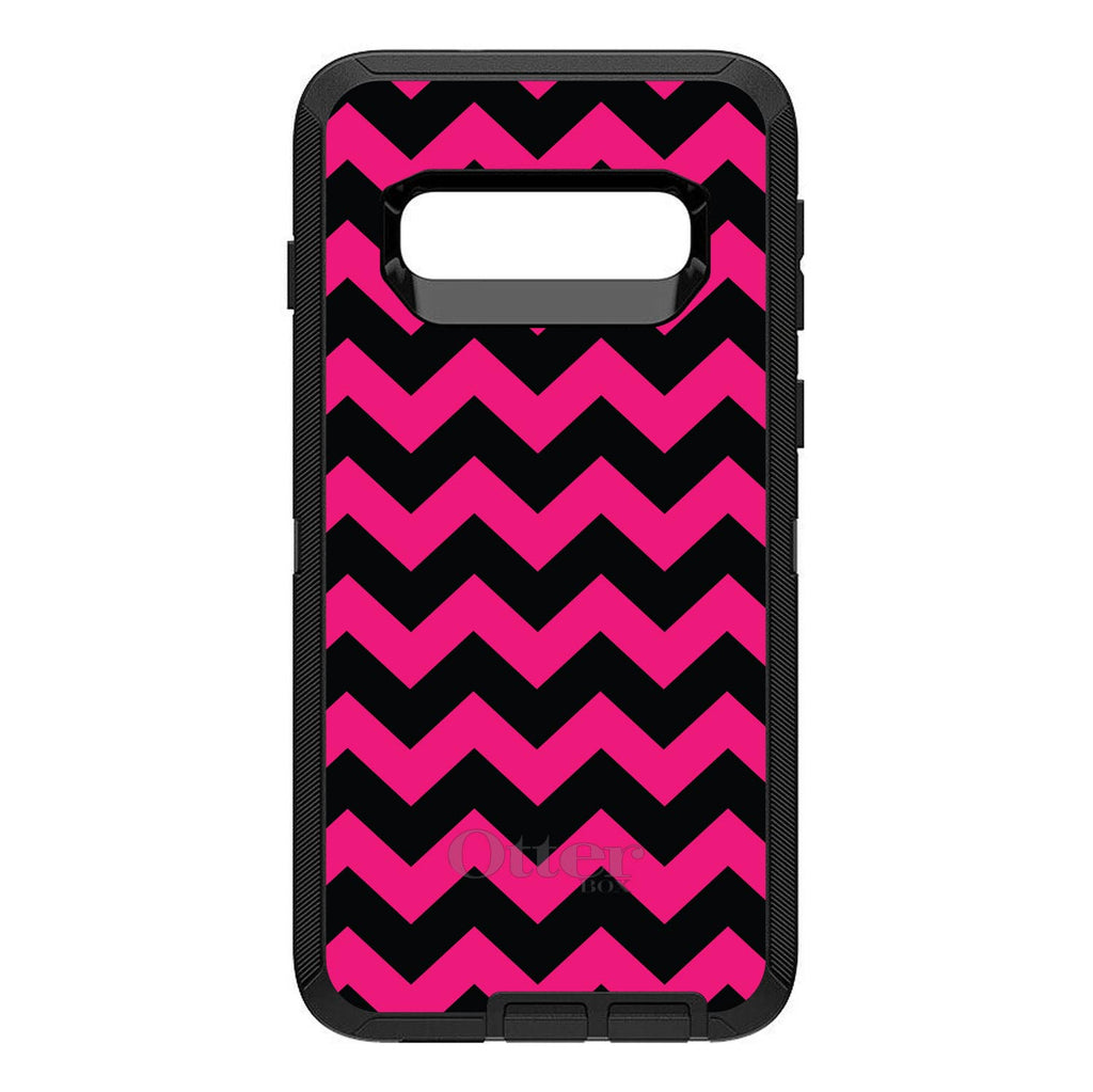 Black Hot Pink Chevron Stripes OtterBox Defender Case for iPhone & Galaxy, view 6