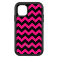 Black Hot Pink Chevron Stripes OtterBox Defender Case for iPhone & Galaxy, view 2