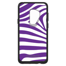 DistinctInk™ OtterBox Symmetry Series Case for Apple iPhone / Samsung Galaxy / Google Pixel - Purple & White Zebra Skin Stripes