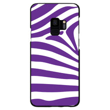 DistinctInk® Hard Plastic Snap-On Case for Apple iPhone or Samsung Galaxy - Purple & White Zebra Skin Stripes