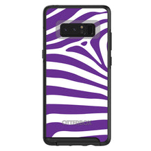 DistinctInk™ OtterBox Symmetry Series Case for Apple iPhone / Samsung Galaxy / Google Pixel - Purple & White Zebra Skin Stripes