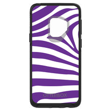 DistinctInk™ OtterBox Symmetry Series Case for Apple iPhone / Samsung Galaxy / Google Pixel - Purple & White Zebra Skin Stripes