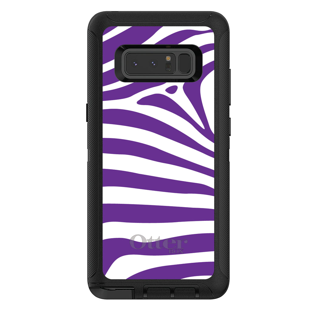 Purple & White Zebra Skin Stripes OtterBox Defender Case for iPhone & Galaxy, view 17