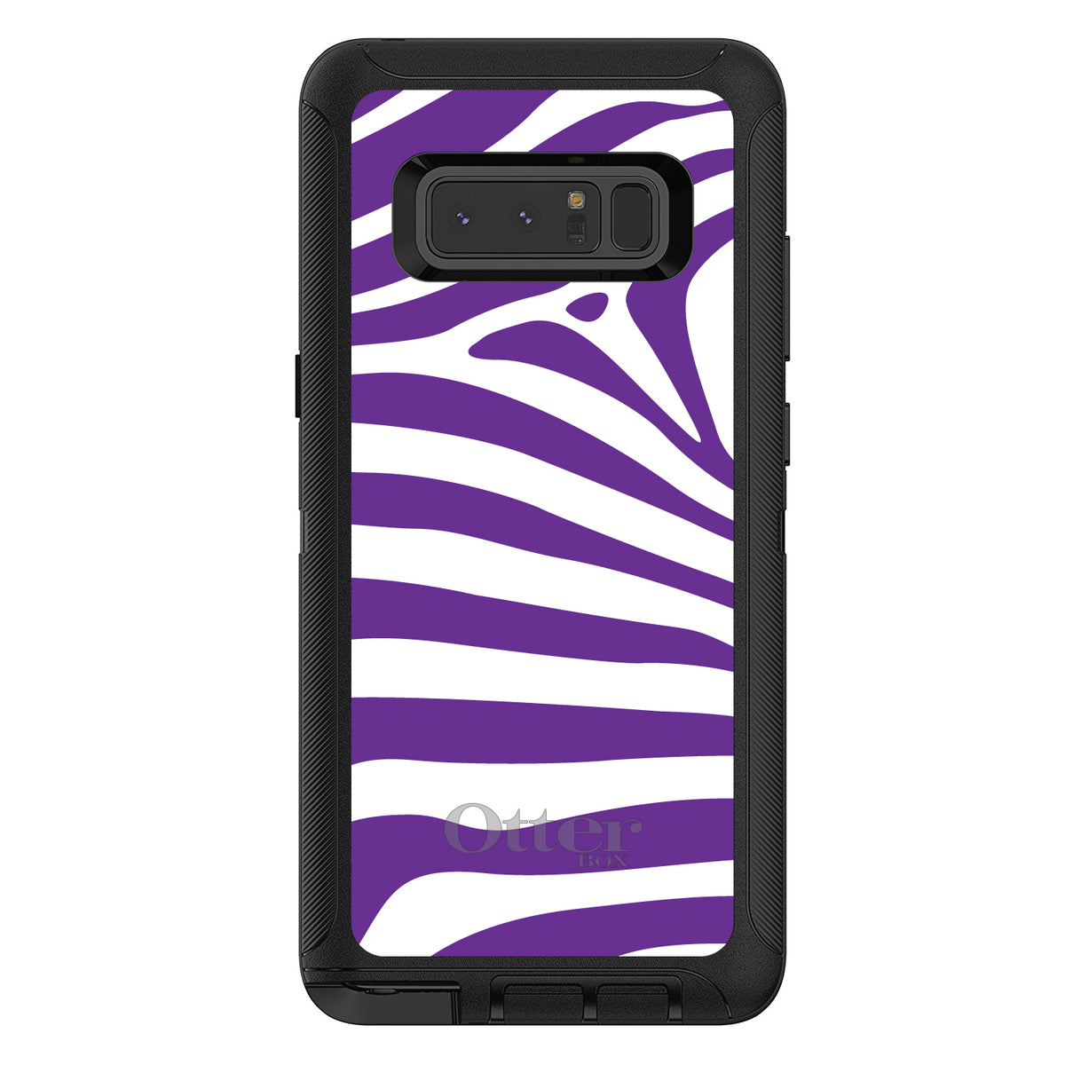 Purple & White Zebra Skin Stripes OtterBox Defender Case for iPhone & Galaxy, view 17