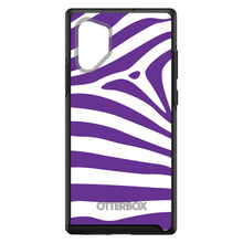 DistinctInk™ OtterBox Symmetry Series Case for Apple iPhone / Samsung Galaxy / Google Pixel - Purple & White Zebra Skin Stripes
