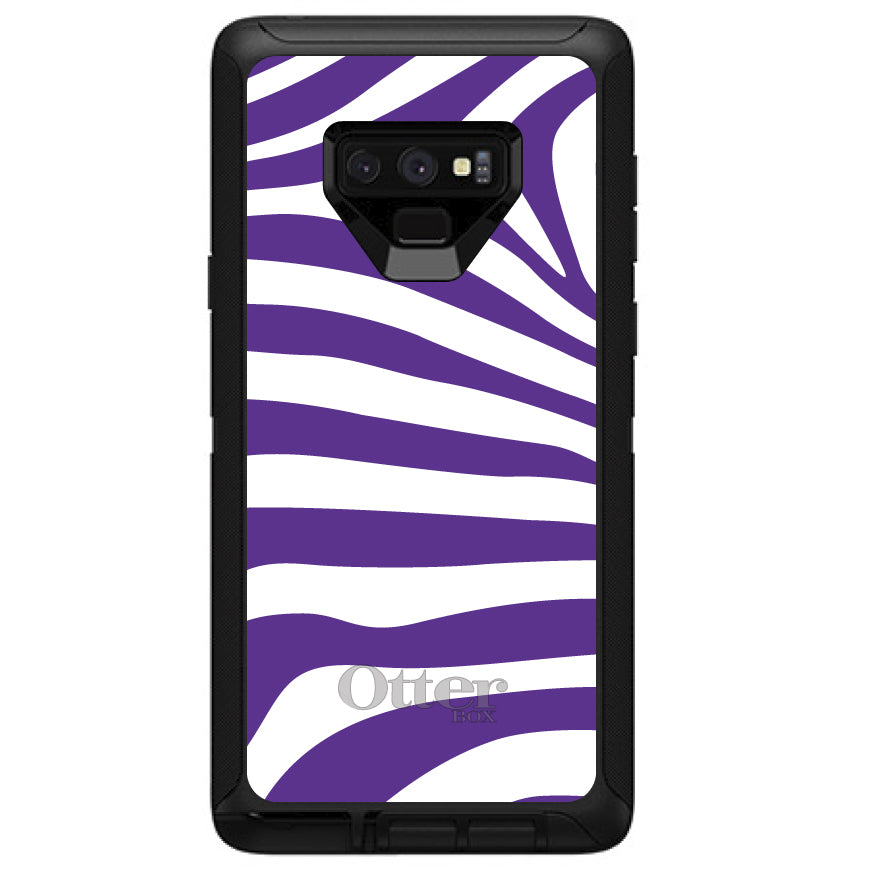 Purple & White Zebra Skin Stripes OtterBox Defender Case for iPhone & Galaxy, view 16