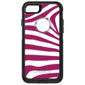 Fuchsia & White Zebra Skin Stripes OtterBox Commuter Case for iPhone & Galaxy