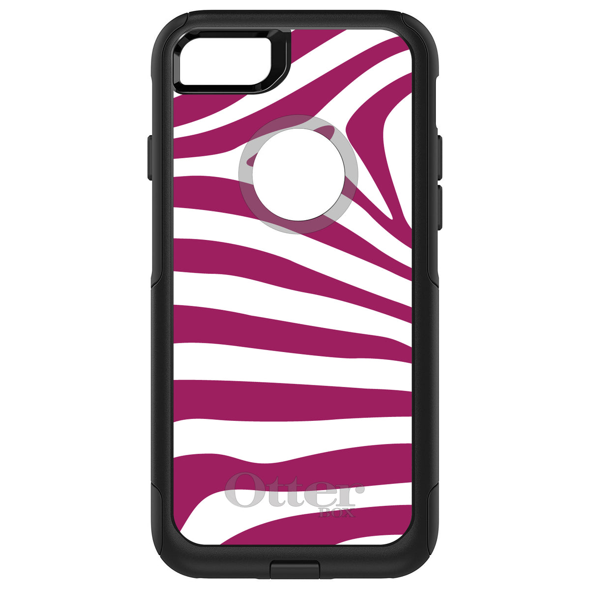 Fuchsia & White Zebra Skin Stripes OtterBox Commuter Case for iPhone & Galaxy