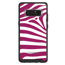 DistinctInk™ OtterBox Symmetry Series Case for Apple iPhone / Samsung Galaxy / Google Pixel - Fuchsia & White Zebra Skin Stripes