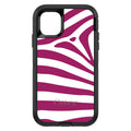 Fuchsia & White Zebra Skin Stripes OtterBox Defender Case for iPhone & Galaxy, view 2