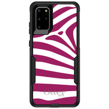 DistinctInk™ OtterBox Commuter Series Case for Apple iPhone or Samsung Galaxy - Fuchsia & White Zebra Skin Stripes
