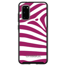 DistinctInk™ OtterBox Symmetry Series Case for Apple iPhone / Samsung Galaxy / Google Pixel - Fuchsia & White Zebra Skin Stripes