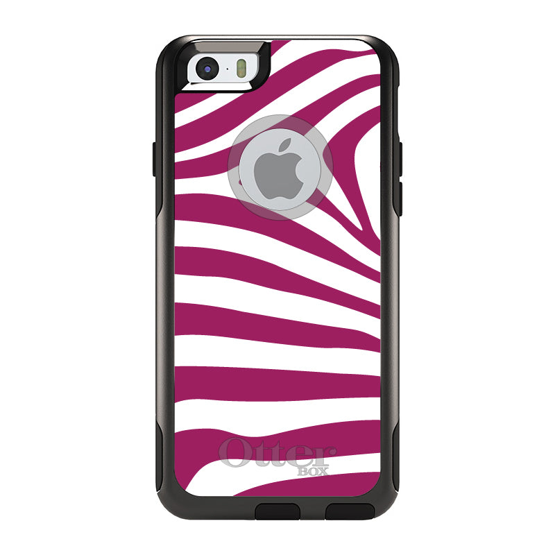 Fuchsia & White Zebra Skin Stripes OtterBox Commuter Case for iPhone & Galaxy, view 4
