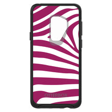 DistinctInk™ OtterBox Symmetry Series Case for Apple iPhone / Samsung Galaxy / Google Pixel - Fuchsia & White Zebra Skin Stripes