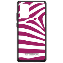 DistinctInk™ OtterBox Symmetry Series Case for Apple iPhone / Samsung Galaxy / Google Pixel - Fuchsia & White Zebra Skin Stripes