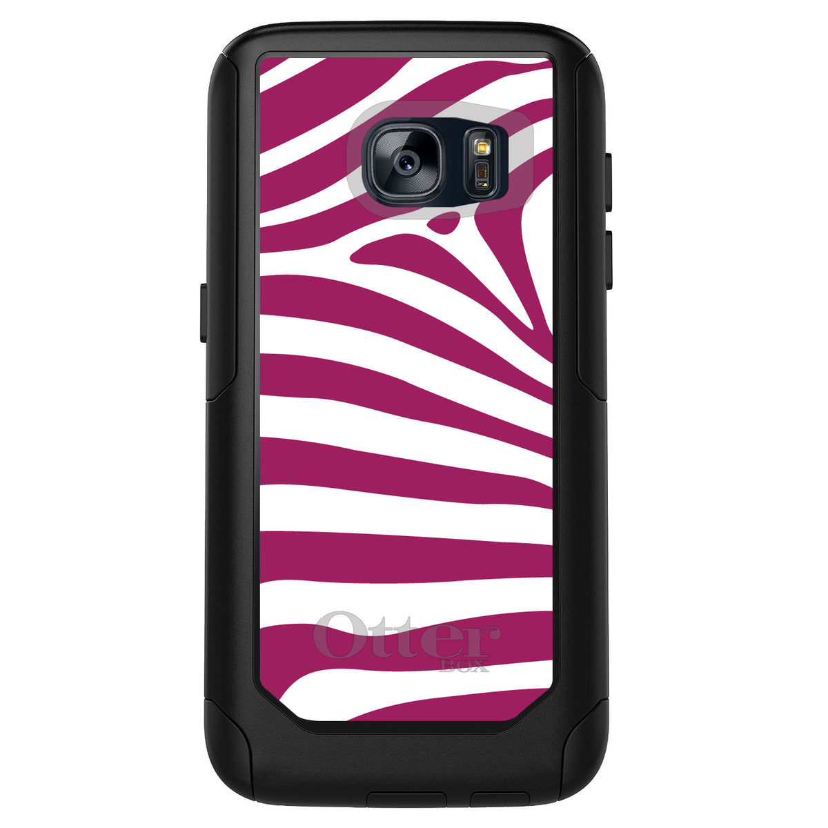 Fuchsia & White Zebra Skin Stripes OtterBox Commuter Case for iPhone & Galaxy, view 11